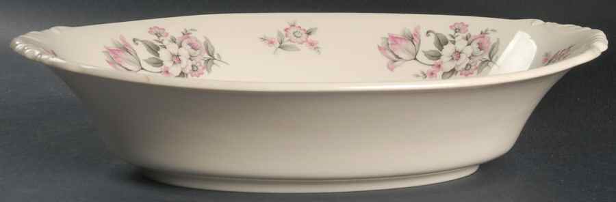 Moss Rose (Smooth Edge, No Trim) 10" Oval Vegetable Bowl by Aberdeen-1