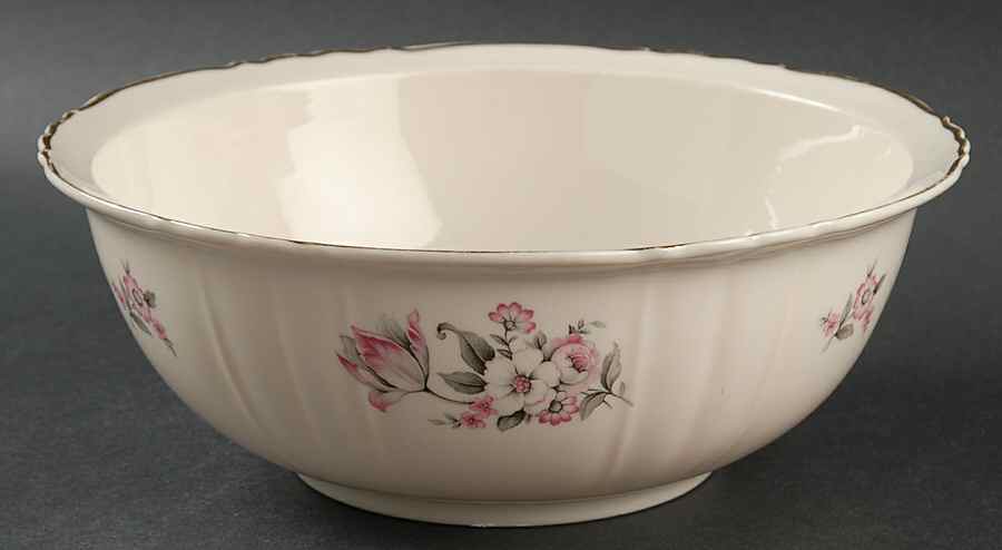 Moss Rose (Scalloped, Gold) Round Vegetable No Lid by Aberdeen-1