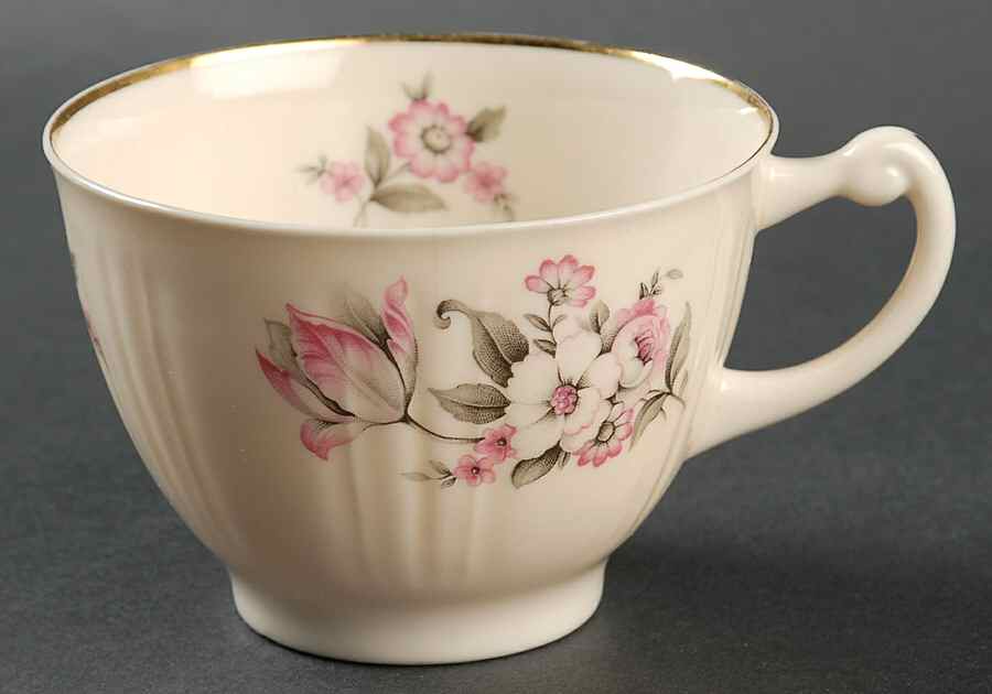 Moss Rose (Scalloped, Gold) Flat Cup by Aberdeen-1