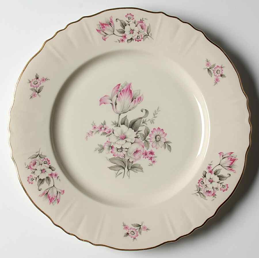 Moss Rose (Scalloped, Gold) Dinner Plate by Aberdeen-1