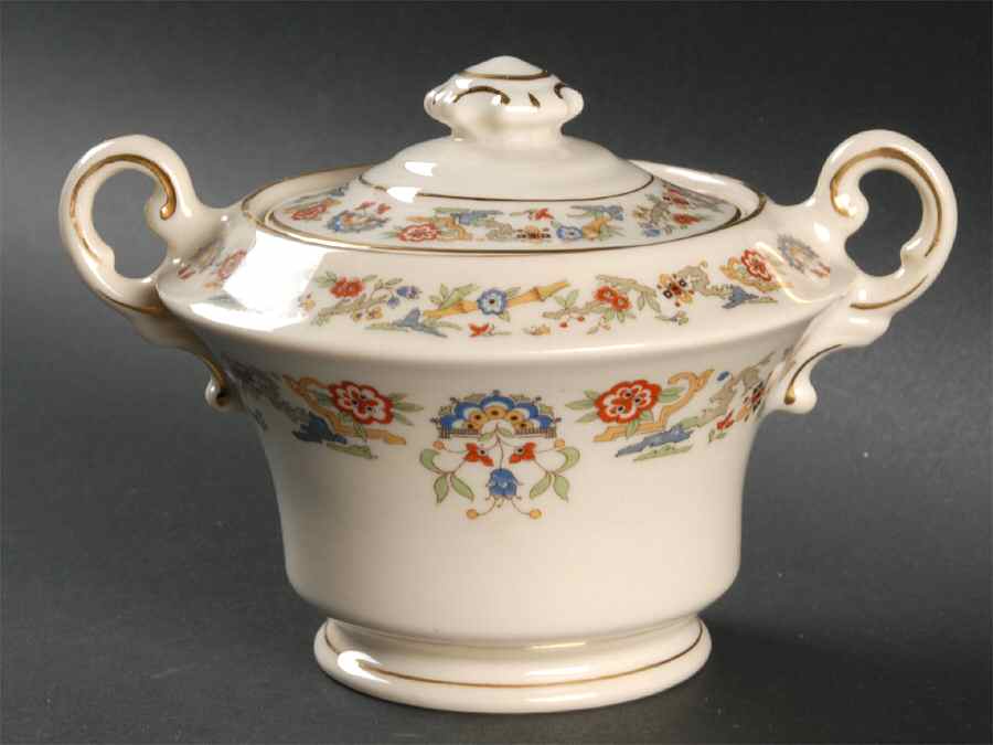 Oriental Sugar Bowl & Lid by Aberdeen-1