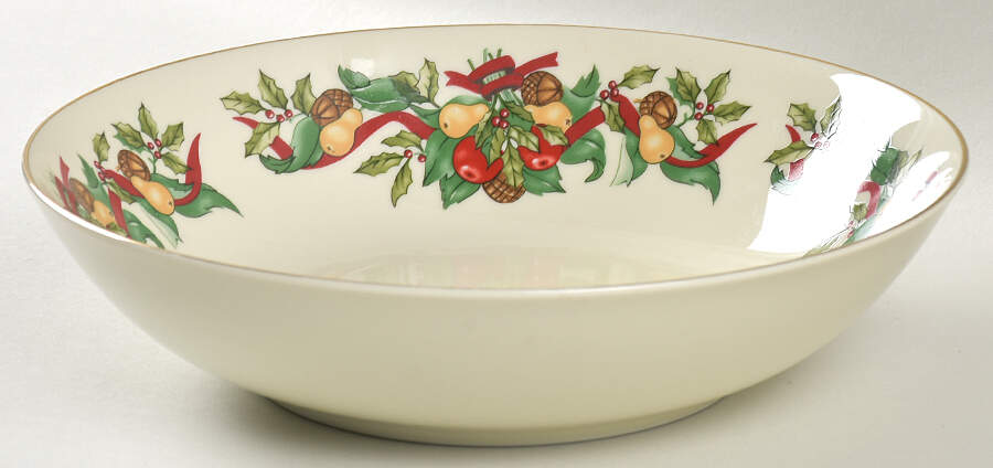 Christmas Bounty 9" Round Vegetable Bowl by Amc China-Germany-1