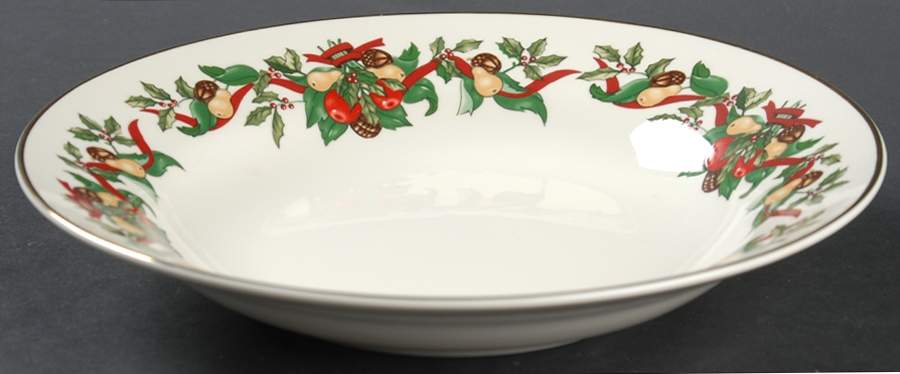 Christmas Bounty Rim Soup Bowl by Amc China-Germany-1