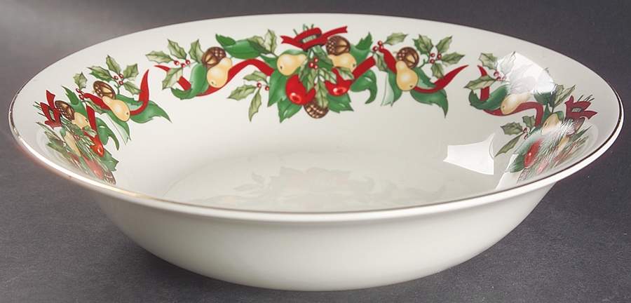 Christmas Bounty 9" Round Vegetable Bowl by Amc China-Germany-1