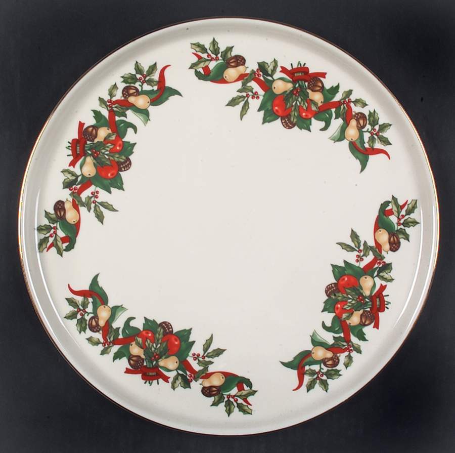 Christmas Bounty Cake Plate by Amc China-Germany-1