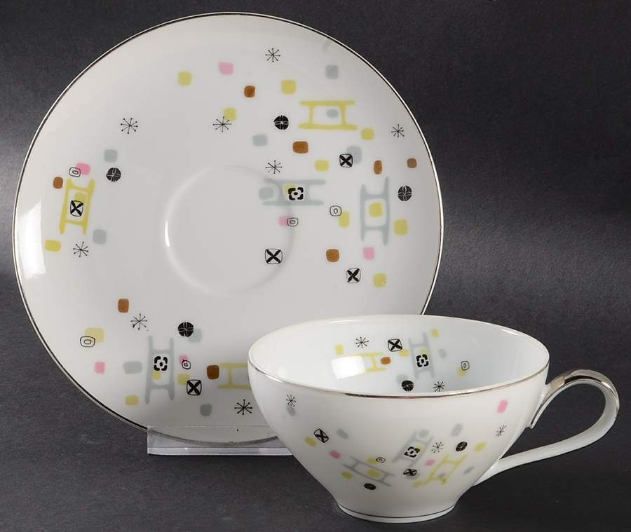 Frolic Flat Cup & Saucer Set by ACI-1