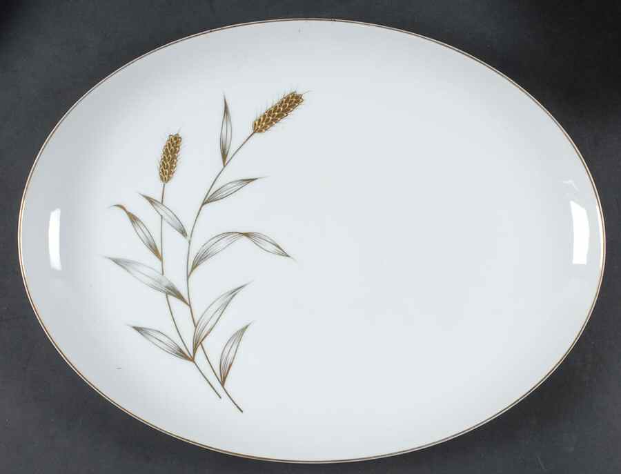 Golden Leaf 16" Oval Serving Platter by ACI-1