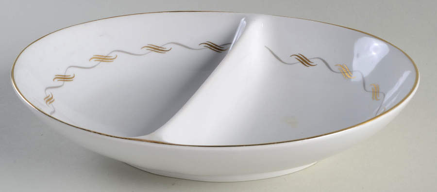 Tradition 10" Oval Divided Vegetable Bowl by ACI-1