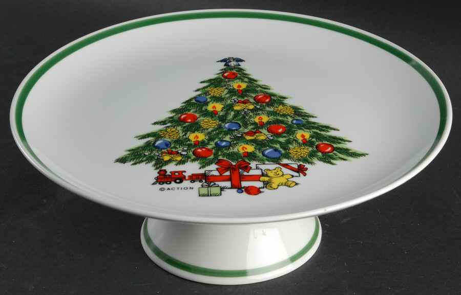 Holiday Magic 10" Diameter Pedestal Cake Stand by Action Industries-1