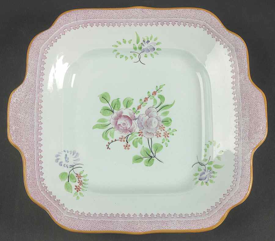 1788 Square Handled Cake Plate by Adams China-1
