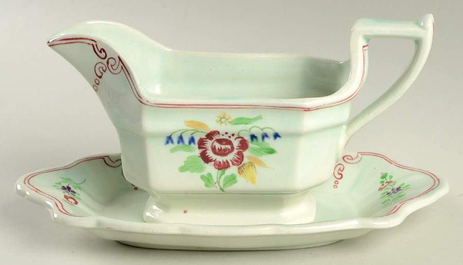 2475 Gravy Boat & Underplate/Relish by Adams China-1
