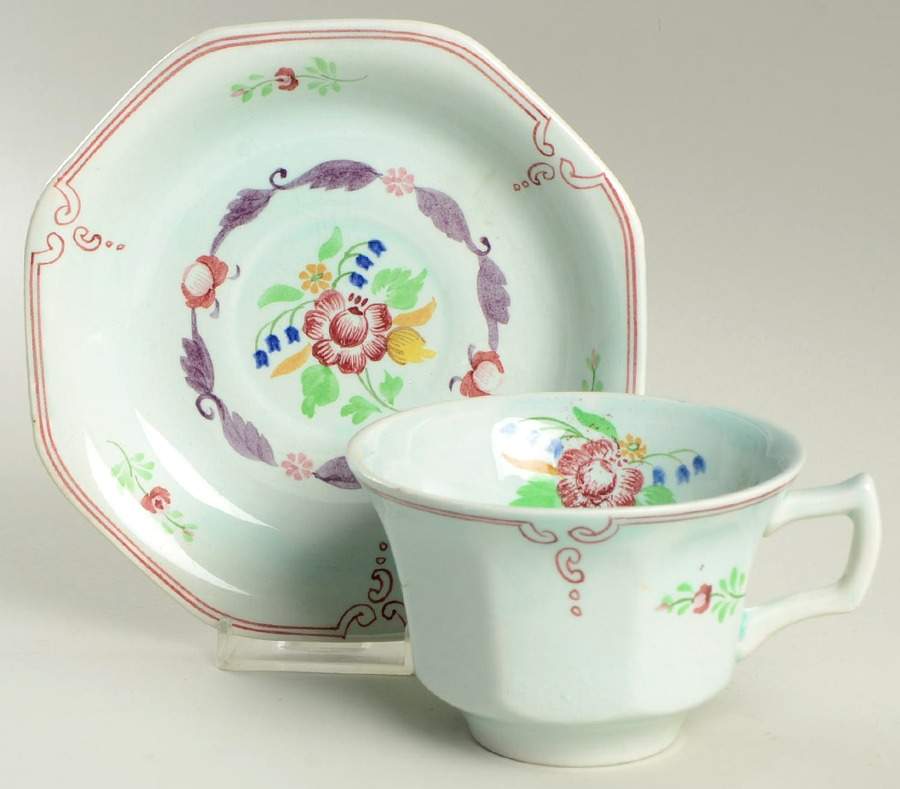 2475 Oversized Cup & Saucer Set by Adams China-1