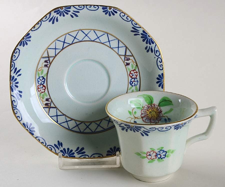 2546 Flat Demitasse Cup & Saucer Set by Adams China-1