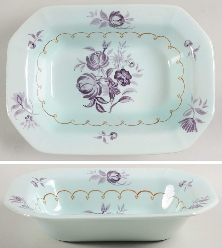 Regent Purple 9" Oval Vegetable Bowl by Adams China-1