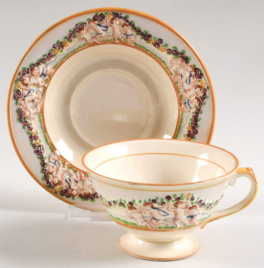 ADA19 Footed Cup & Saucer Set by Adams China-1
