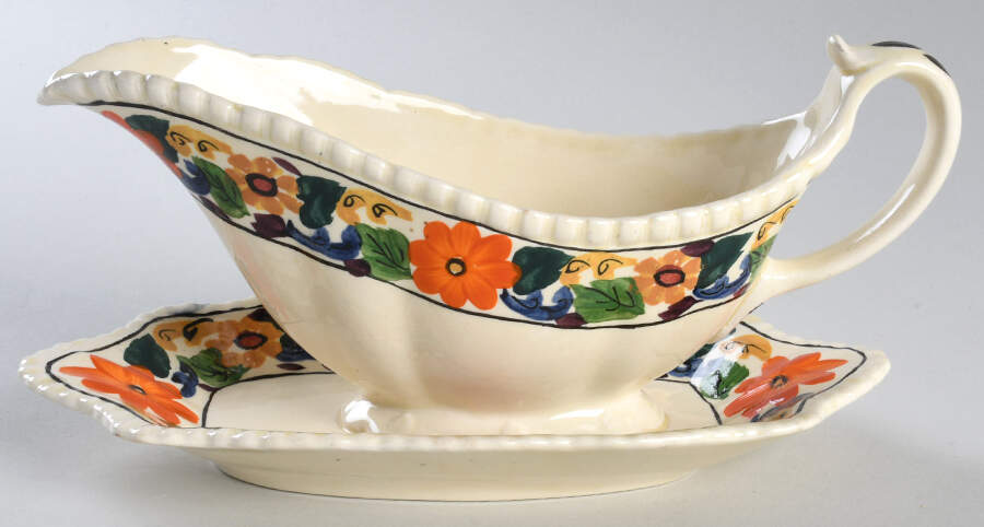 ADA20 Gravy Boat with Attached Underplate by Adams China-1