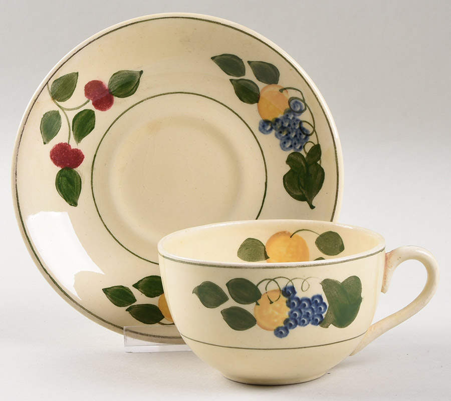 1346B Flat Cup & Saucer Set by Adams China-1
