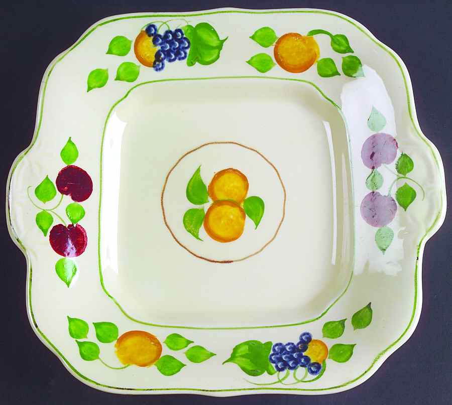 1346B Square Handled Cake Plate by Adams China-1
