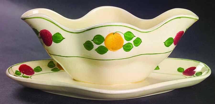 1346B Gravy Boat with Attached Underplate by Adams China-1