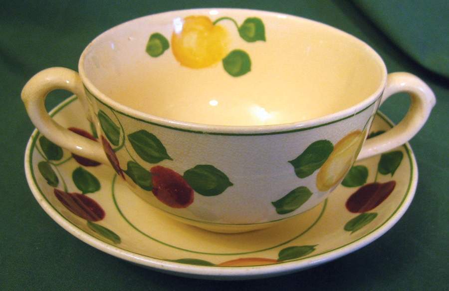 1346B Flat Bouillon Cup & Saucer by Adams China-1