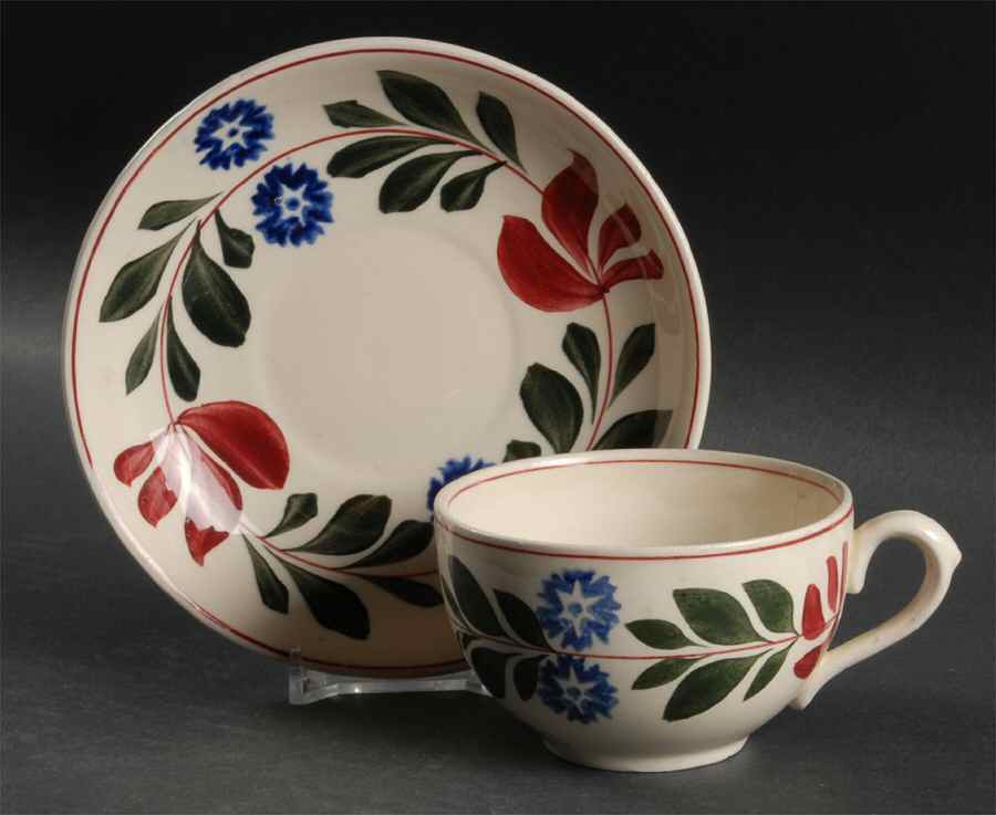 Alcazar Flat Cup & Saucer Set by Adams China-1