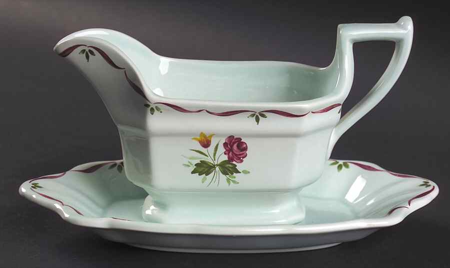 Allegro Gravy Boat & Underplate by Adams China-1