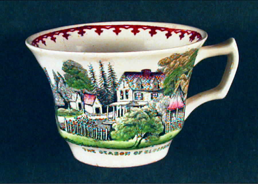 American Ways & Days (Brown Fleur Ring) Flat Cup by Adams China-1