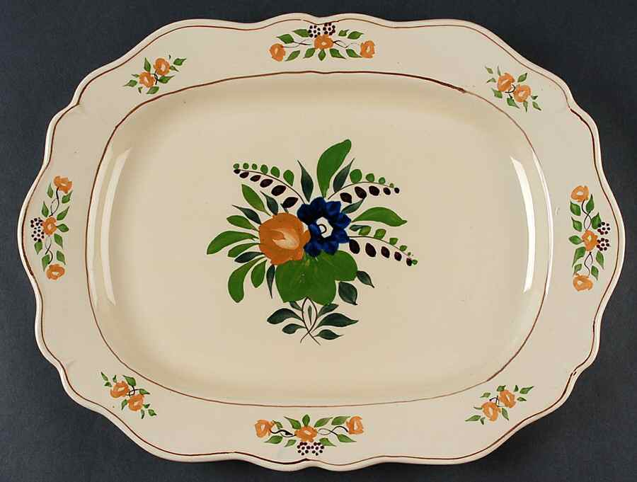 Angelus 14" Oval Serving Platter by Adams China-1
