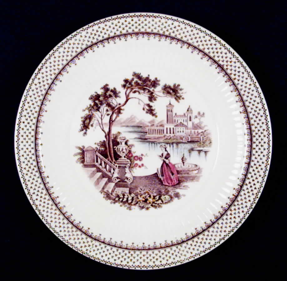 Antoinette Multicolor Salad Plate by Adams China-1