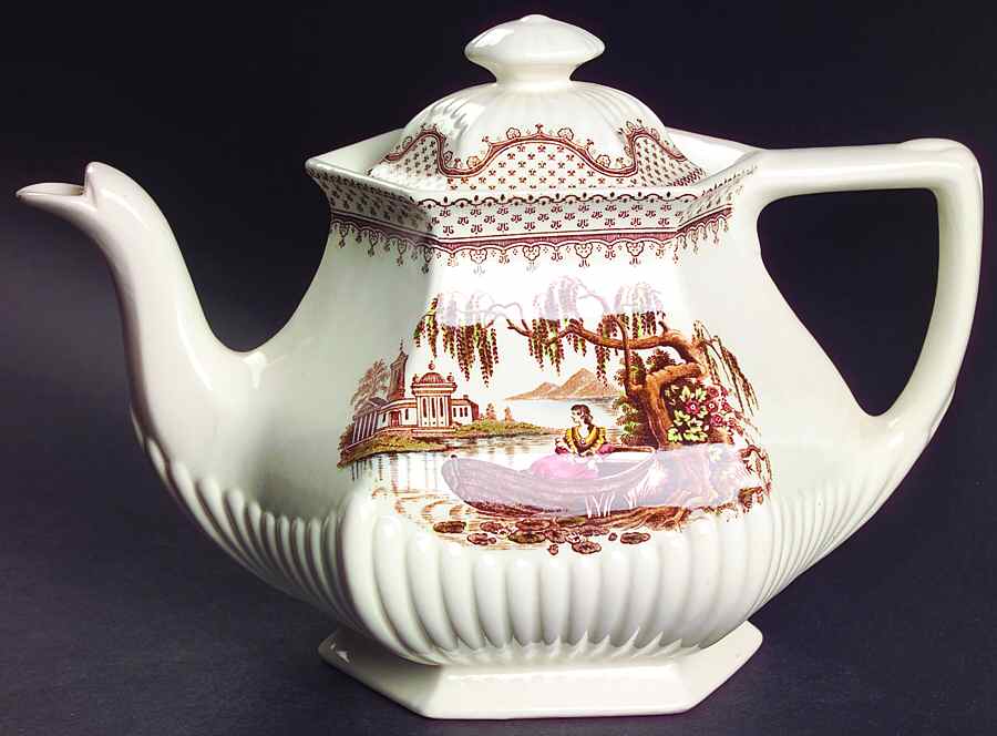 Antoinette Multicolor Teapot & Lid by Adams China-1