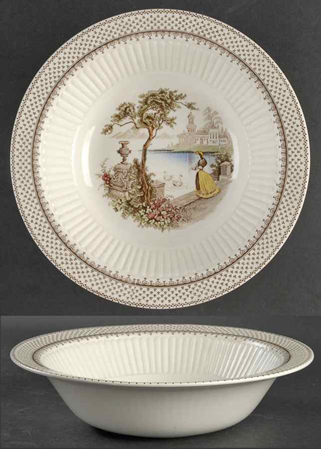 Antoinette Multicolor 9" Round Vegetable Bowl by Adams China-1