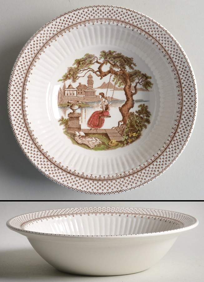 Antoinette Multicolor Rim Cereal Bowl by Adams China-1