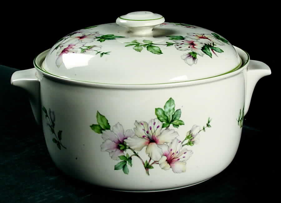 Azalea 2 Qt Round Covered Casserole by Adams China-1
