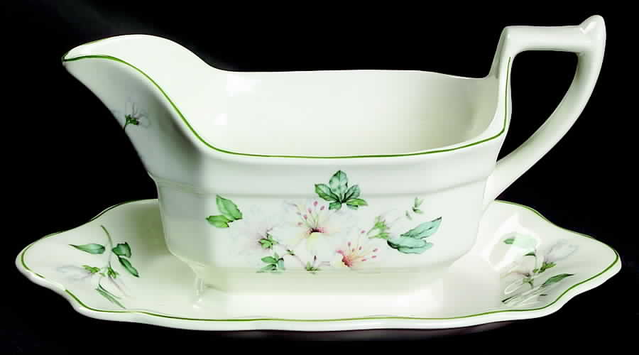 Azalea Gravy Boat with Attached Underplate by Adams China-1