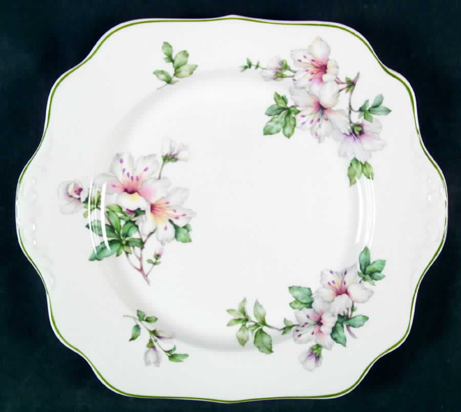 Azalea Square Handled Cake Plate by Adams China-1