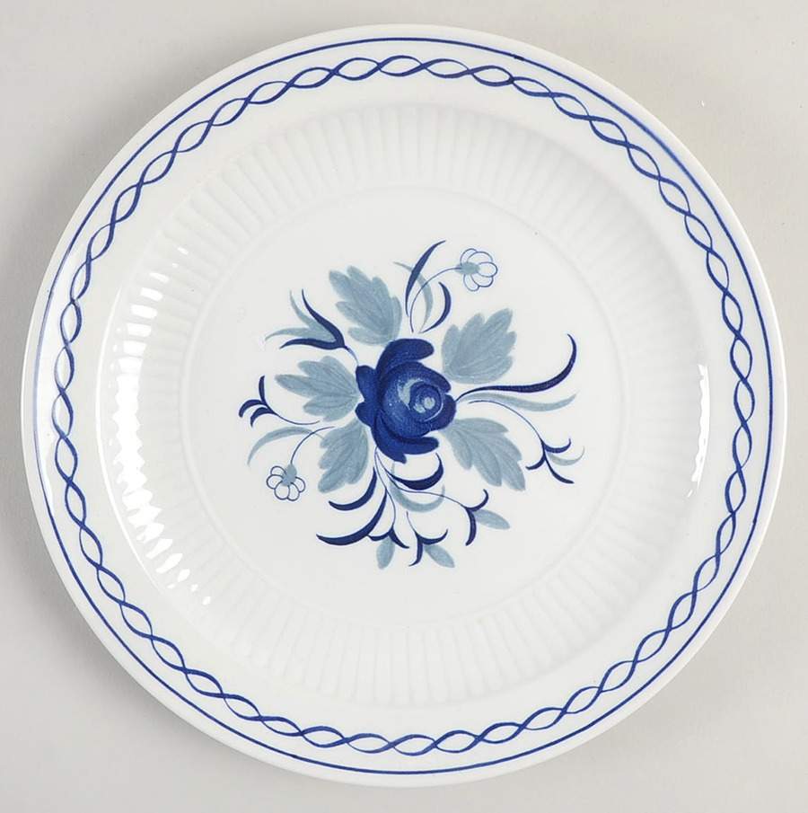 Baltic Blue (Newer, White) Salad Plate by Adams China-1
