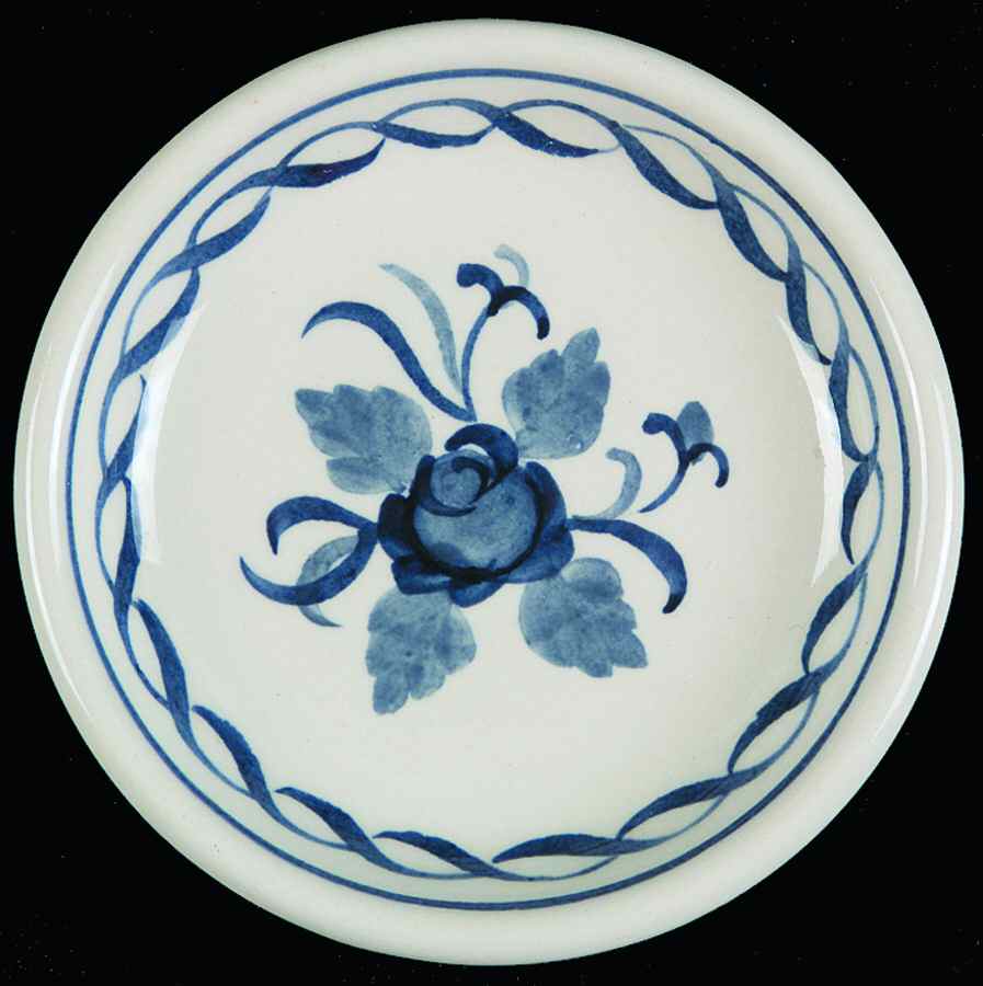 Baltic Blue (Newer, White) Butter Pat by Adams China-1