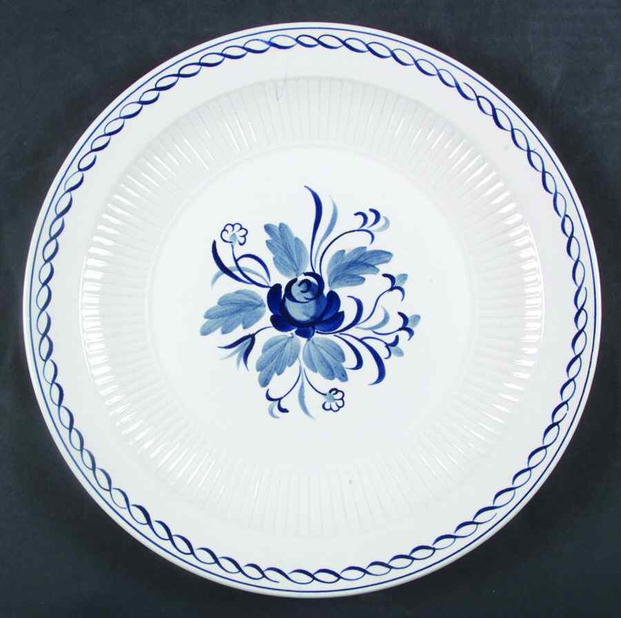 Baltic Blue (Newer, White) Service Plate (Charger) by Adams China-1