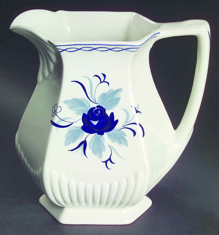 Baltic Blue (Newer, White) 16 Oz Pitcher by Adams China-1