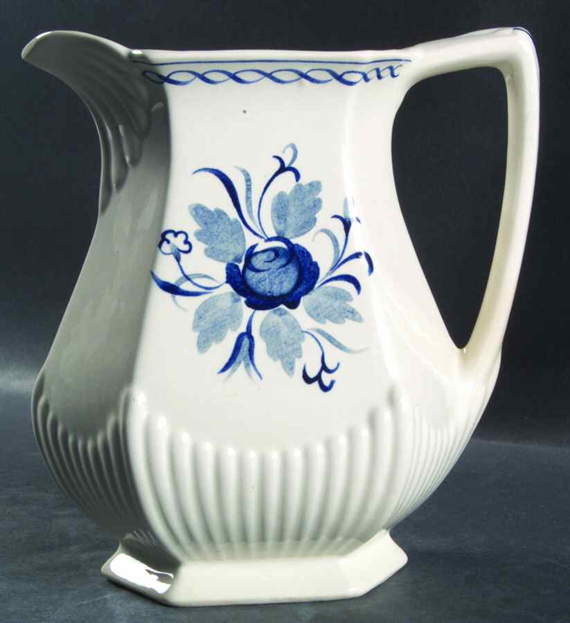 Baltic Blue (Newer, White) 32 Oz Pitcher by Adams China-1