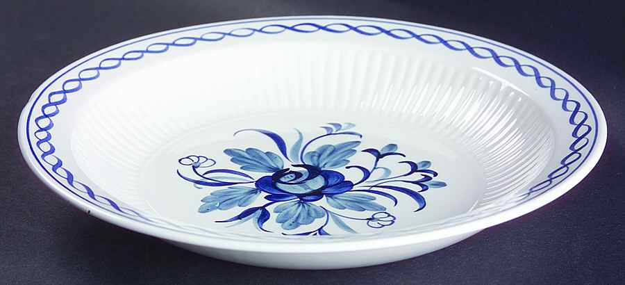 Baltic Blue (Newer, White) Rim Soup Bowl by Adams China-1