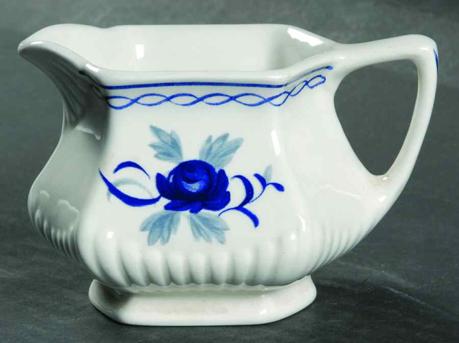 Baltic Blue (Newer, White) Mini Creamer by Adams China-1
