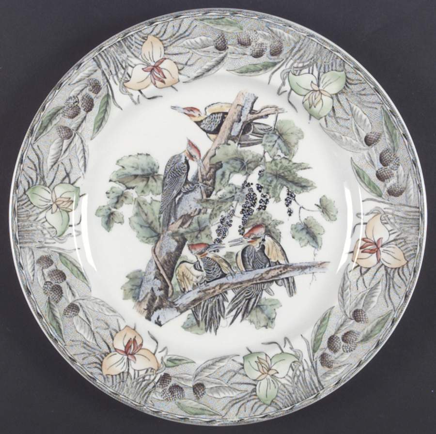 Birds of America (Floral Border) Dinner Plate by Adams China-1
