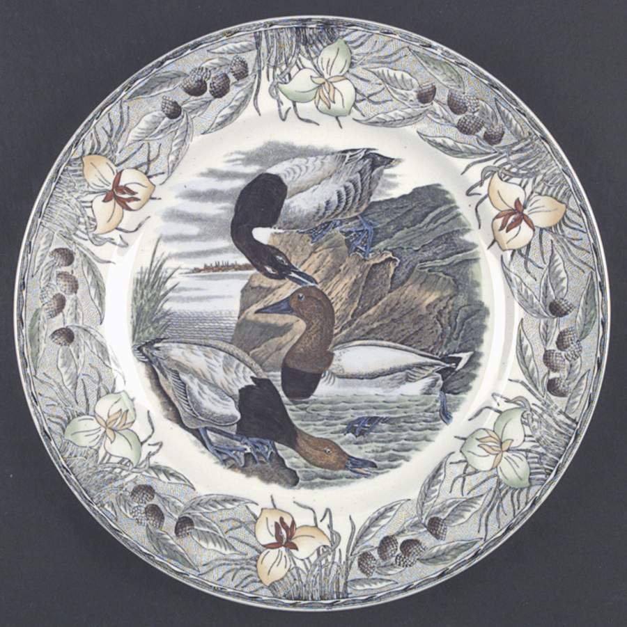Birds of America (Floral Border) Dinner Plate by Adams China-1