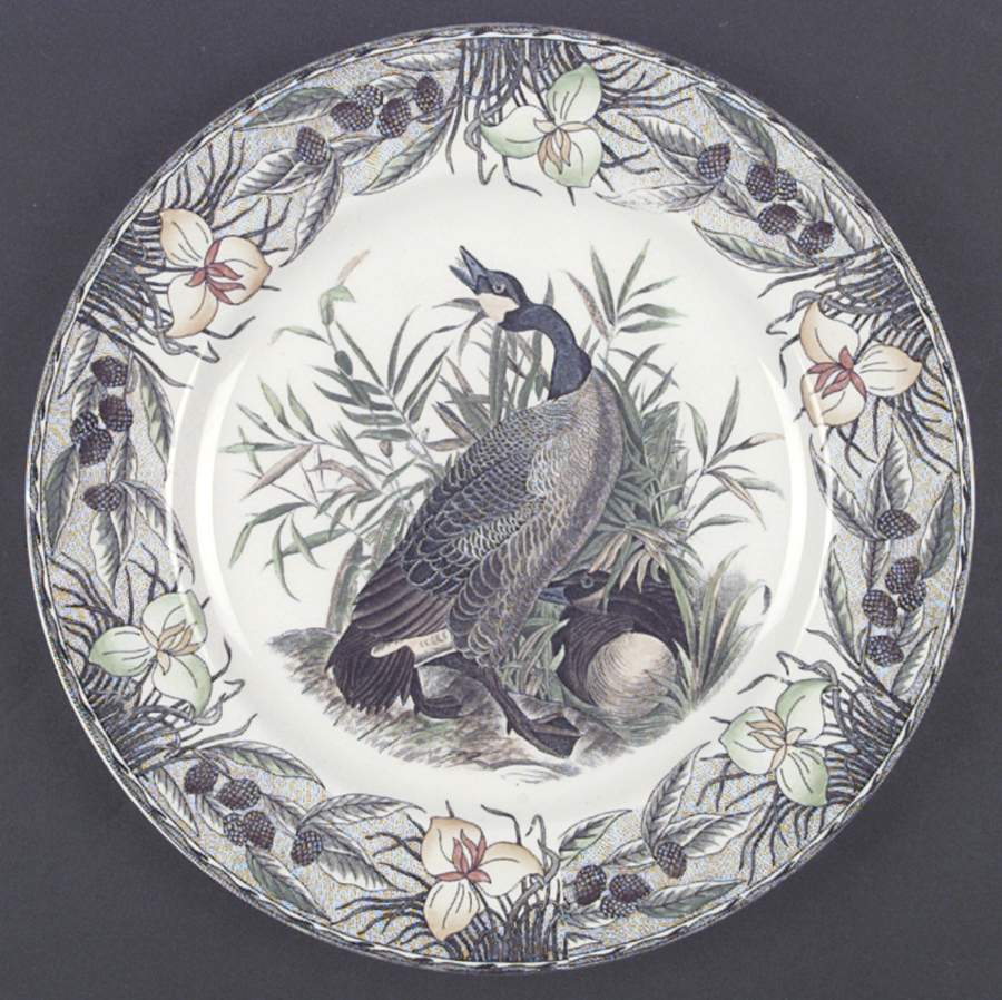 Birds of America (Floral Border) Dinner Plate by Adams China-1