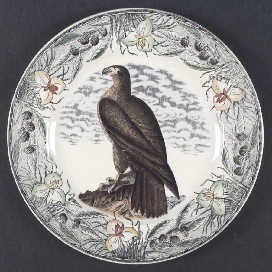 Birds of America (Floral Border) Dinner Plate by Adams China-1