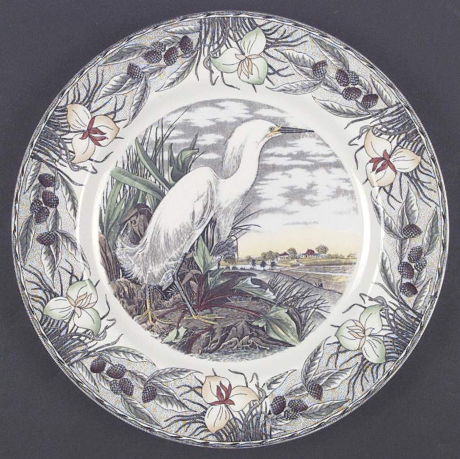 Birds of America (Floral Border) Dinner Plate by Adams China-1
