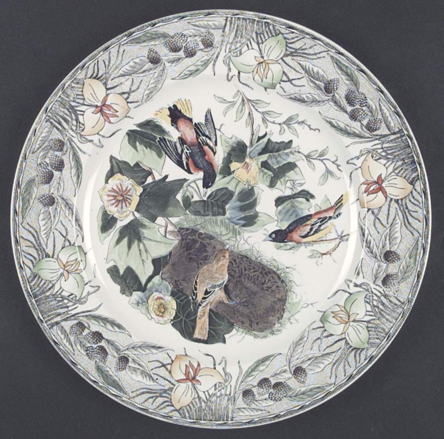 Birds of America (Floral Border) Dinner Plate by Adams China-1