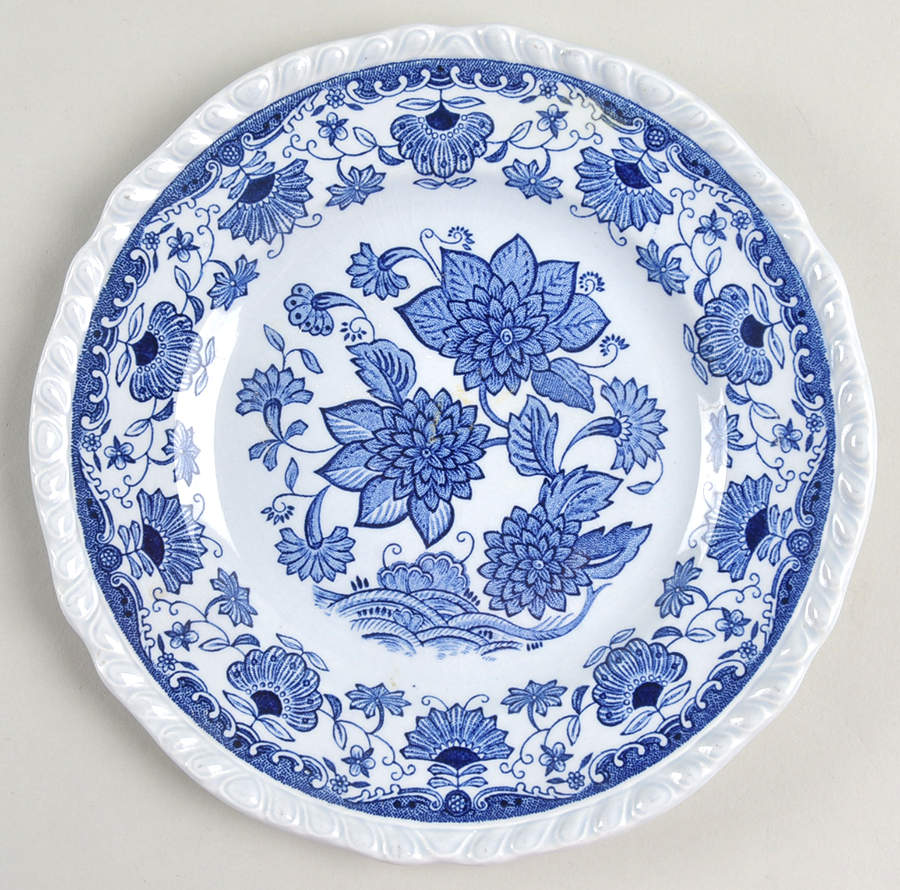 Blue Butterfly Dessert/Pie Plate by Adams China-1