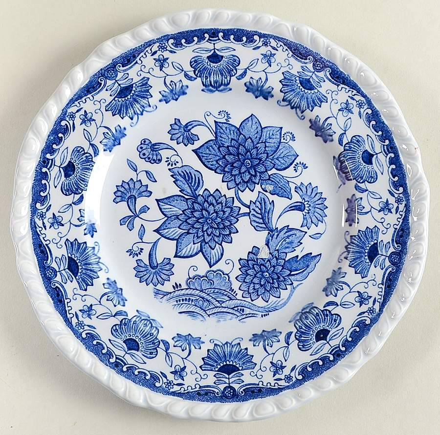 Blue Butterfly Bread & Butter Plate by Adams China-1